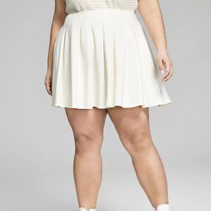 And Now This Trendy Plus Size Pleated Tennis Skirt - Bone